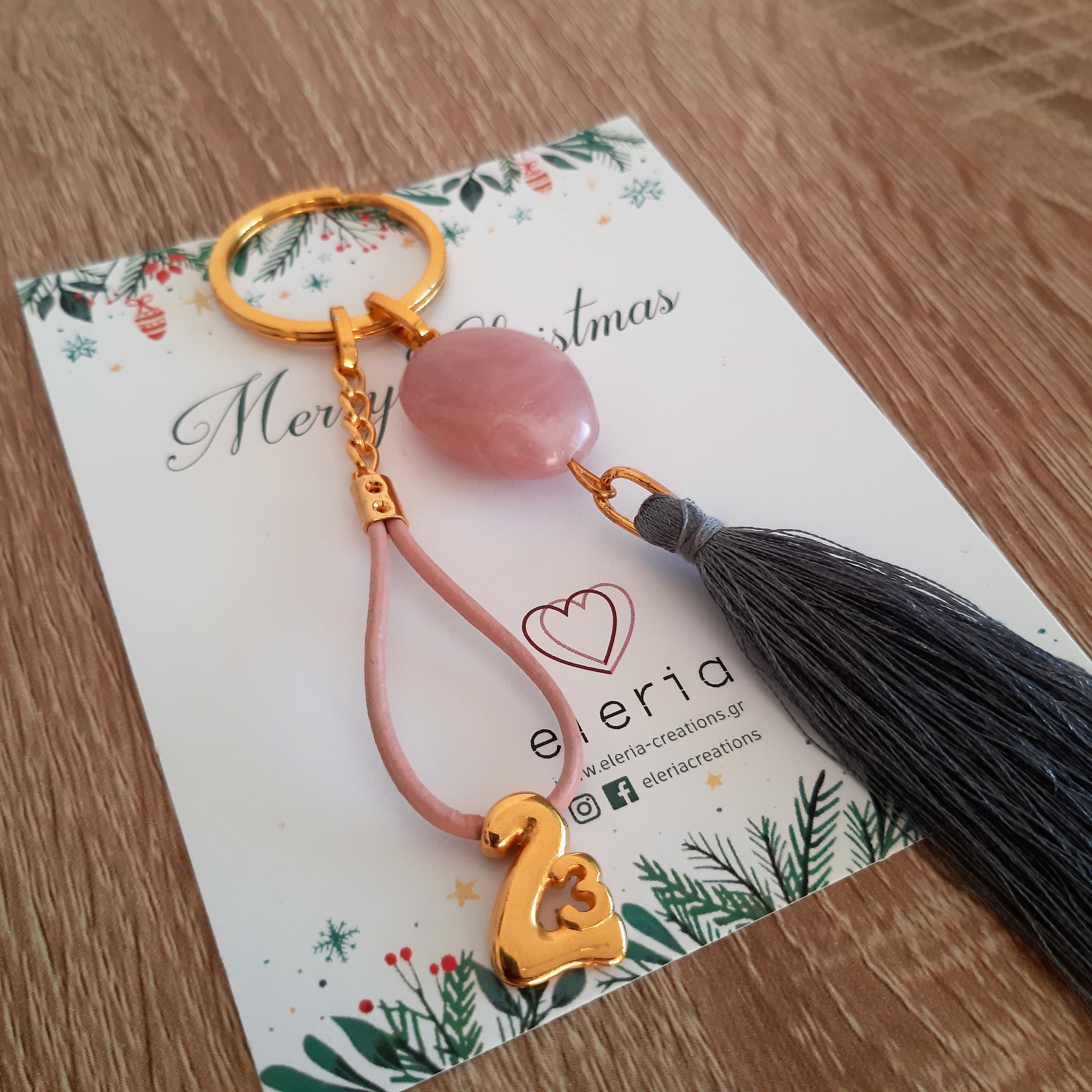 Keychain Pink Leather